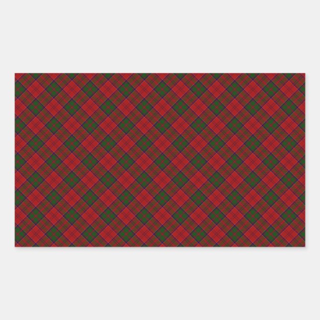 Grant Clan Tartan Designed Print Rectangular Sticker (Front)