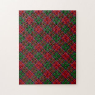 Grant Clan Tartan Plaid Pattern Jigsaw Puzzle