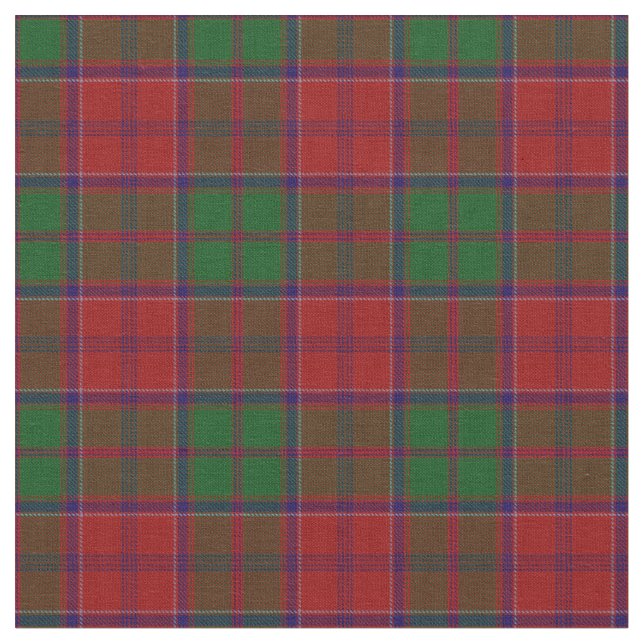 Grant Clan Tartan Scottish Plaid Fabric (Close Up)