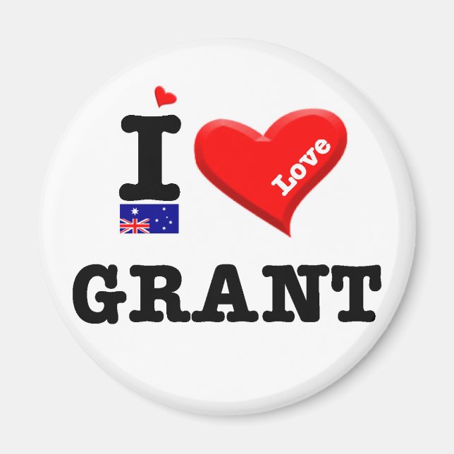 GRANT - I Love Magnet (Front)