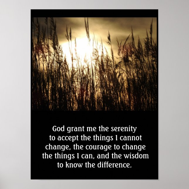 Grant Me Serenity - Serenity Prayer Art Print (Front)
