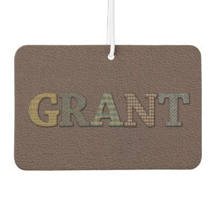 Grant Oxford Tweed Leather Design Car Air Freshener