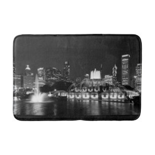 Grant Park Chicago Grayscale Bath Mat