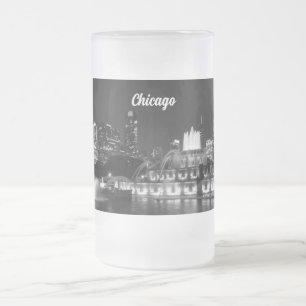 Grant Park Chicago Grayscale Frosted Mug