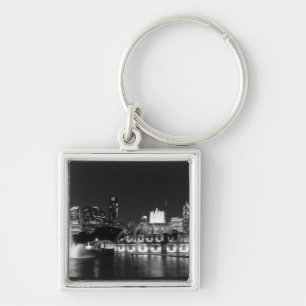 Grant Park Chicago Grayscale Key Ring