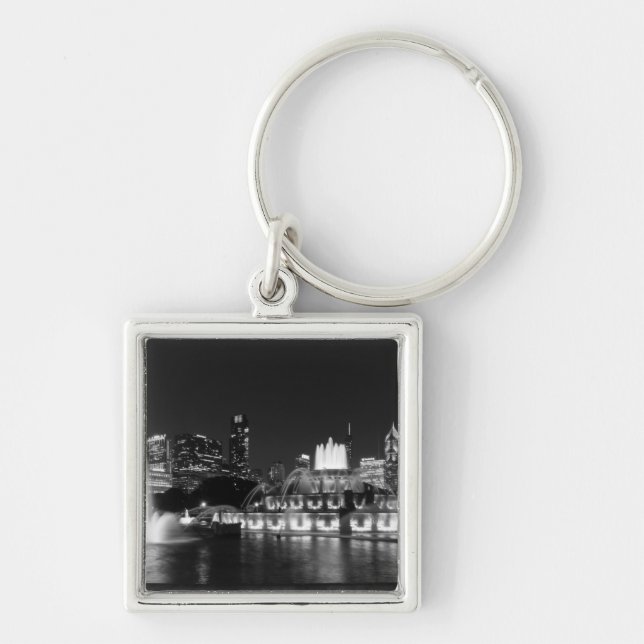 Grant Park Chicago Grayscale Key Ring (Front)