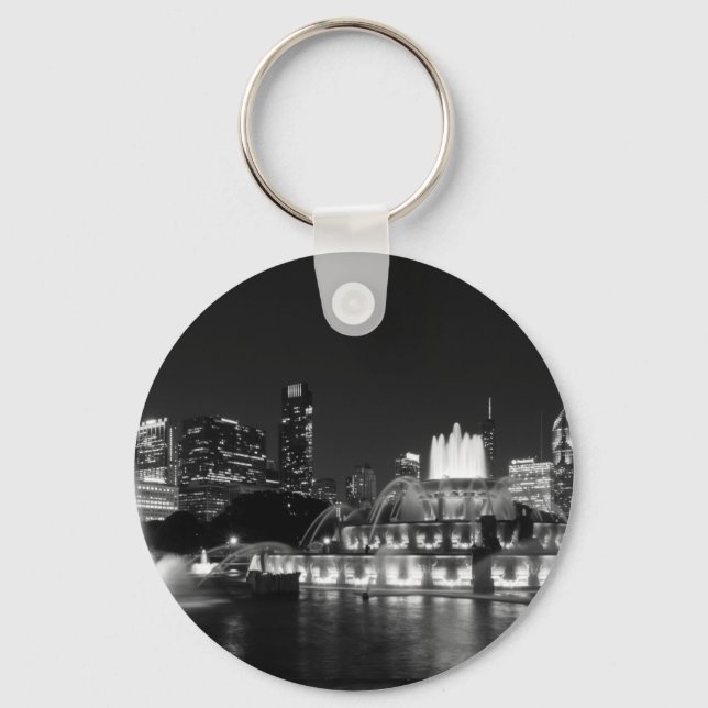 Grant Park Chicago Grayscale Key Ring (Front)