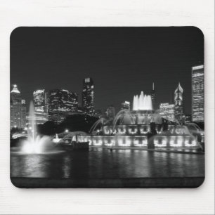 Grant Park Chicago Grayscale Mouse Mat
