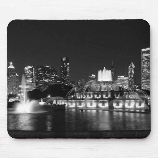 Grant Park Chicago Grayscale Mouse Mat (Front)
