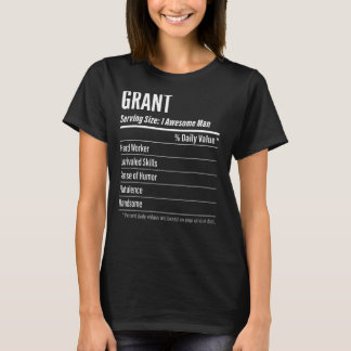 Grant Serving Size Nutrition Label Calories T-Shirt