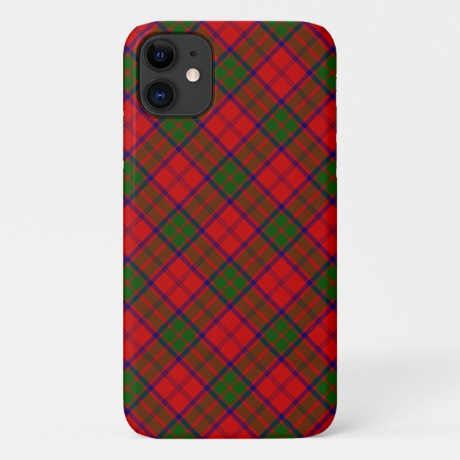 Grant tartan red green plaid Case-Mate iPhone case (Back)