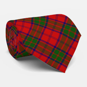 Grant tartan red green plaid tie
