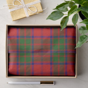 Grant tartan red green plaid tissue paper