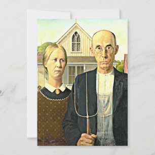 Grant Wood - American Gothic, Card