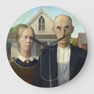 Grant Wood “American Gothic” Large Clock