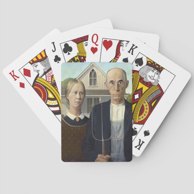 Grant Wood "American Gothic" Playing Cards (Back)