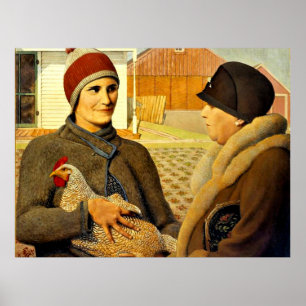 Grant Wood - Appraisal, fine art painting, Poster