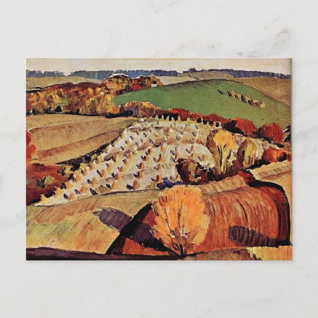 Grant Wood artwork, Landscape Postcard (Front)