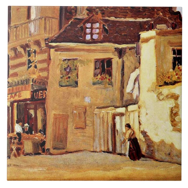 Grant Wood artwork, Landscape Tile (Front)