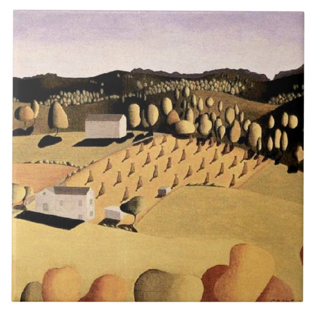 Grant Wood artwork, Some Corn Tile (Front)