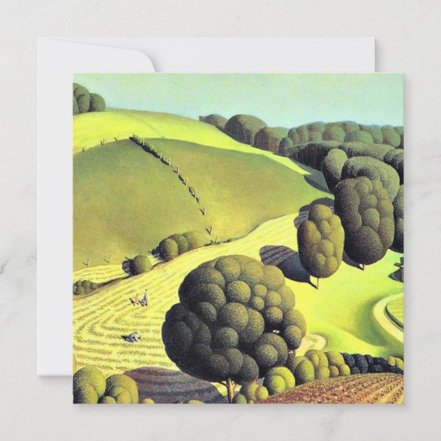 Grant Wood artwork, Young Corn Card (Front)