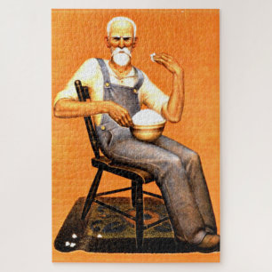 Grant Wood - Grandpa eating popcorn Jigsaw Puzzle