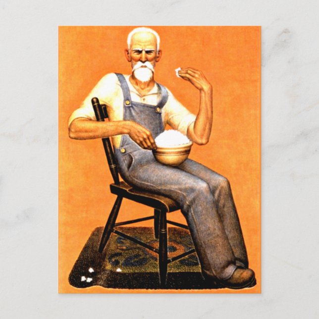 Grant Wood - Grandpa eating popcorn, Postcard (Front)
