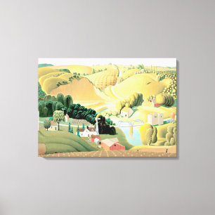 Grant Wood - Stone City, Iowa Canvas Print