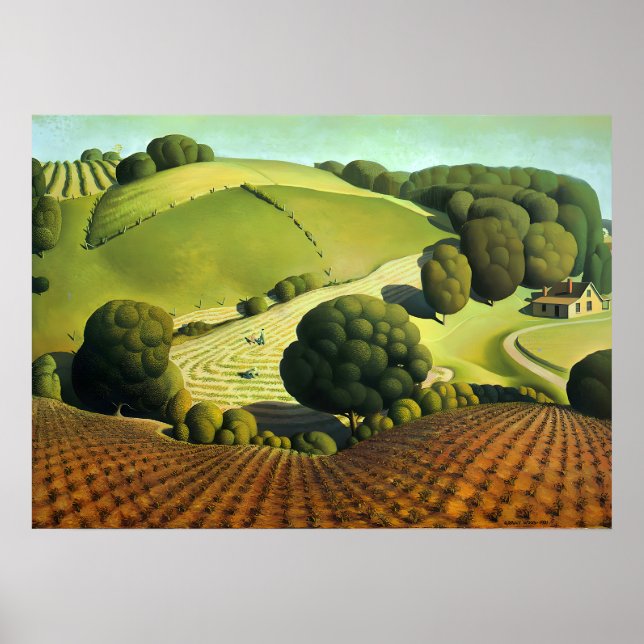 Grant Wood - Young Corn Poster (Front)