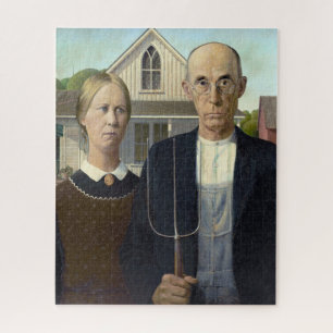 Grant Wood's American Gothic Jigsaw Puzzle