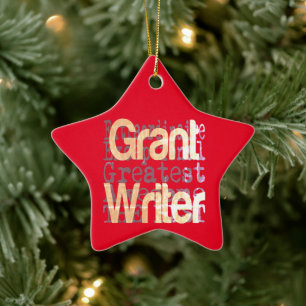 Grant Writer Extraordinaire Ceramic Tree Decoration