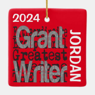 Grant Writer Extraordinaire CUSTOM Ceramic Ornament