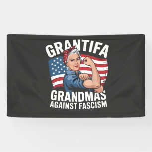 Grantifa Grandma Against Facism No King USA  Banner