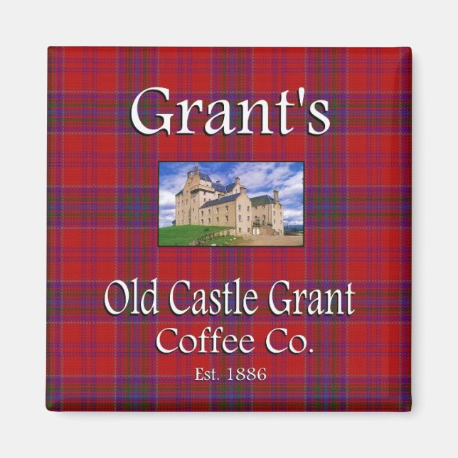 Grant's Old Castle Grant Coffee Co. Magnet (Front)