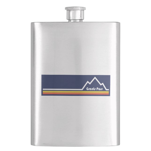 Grants Pass Oregon Hip Flask (Front)
