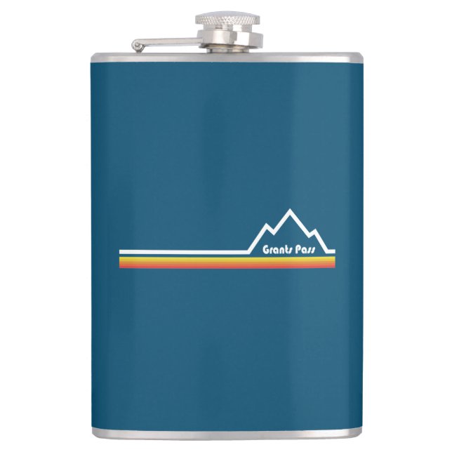 Grants Pass Oregon Hip Flask (Front)