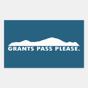 Grants Pass Oregon Please Rectangular Sticker