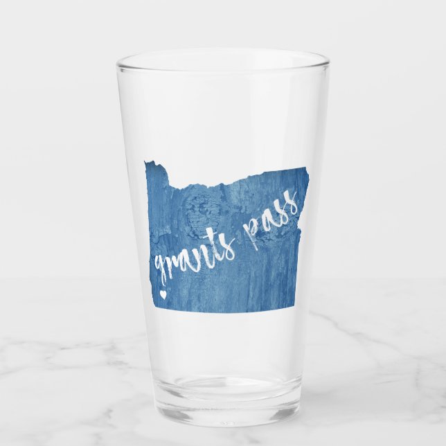 Grants Pass Oregon Wood Grain Glass (Front)