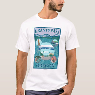 Grants Pass, OregonScenic Travel Poster T-Shirt