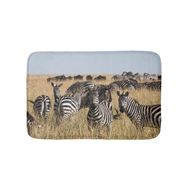 Grant's Zebra Bath Mat (Front)