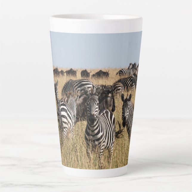 Grant's Zebra  Latte Mug (Front)