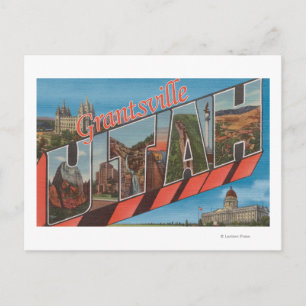 Grantsville, Utah - Large Letter Scenes Postcard