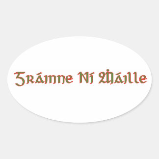 Granuaile Oval Sticker