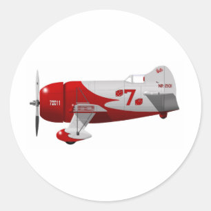 Granville Brothers Aircraft  "Gee Bee R-1" Classic Round Sticker