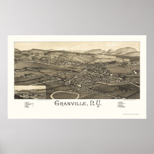 Granville, NY Panoramic Map - 1886 Poster