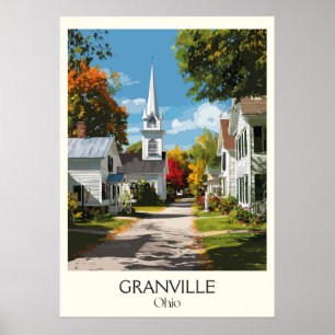Granville Ohio Historic Village New England Style Poster