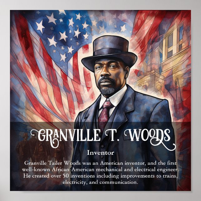 Granville T Woods Black History Month Classroom Poster (Front)