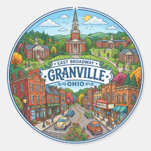 Granville USA Classic Round Sticker