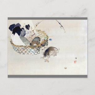 Grape and Mouse, Watanabe Seitei Postcard