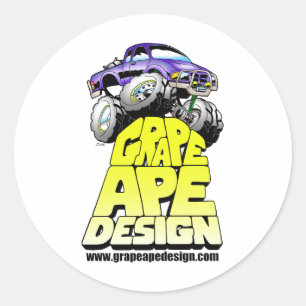 Grape Ape Design Classic Round Sticker